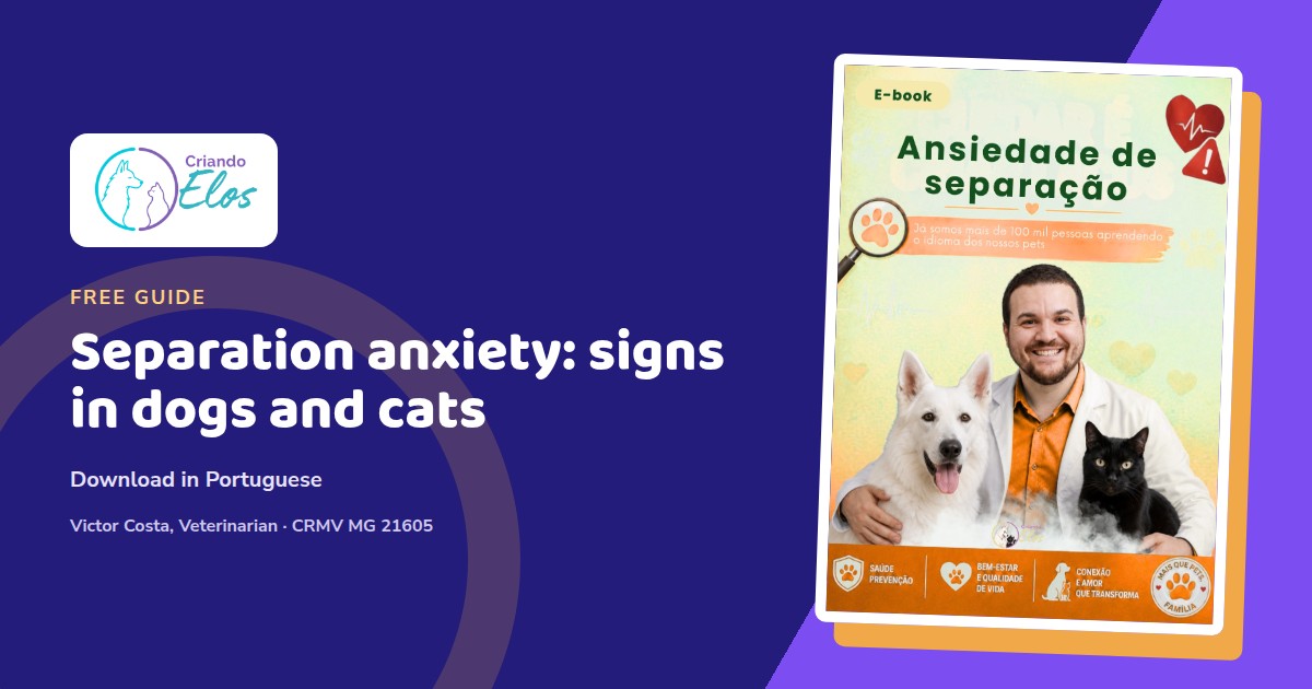 Editorial composition using the Criando Elos separation anxiety e-book